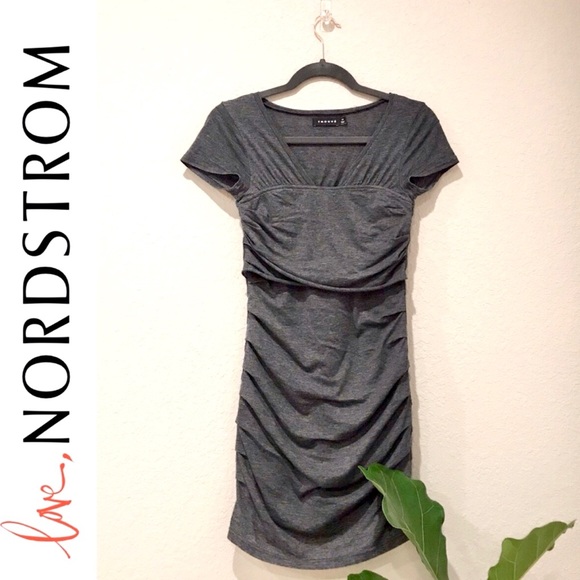 Trouve Bodycon Charcoal Grey Mini Dress - Picture 1 of 3
